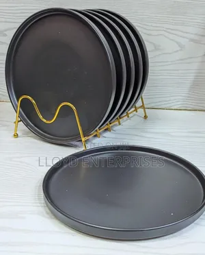 6pcs 10.5 Inches Black Plates