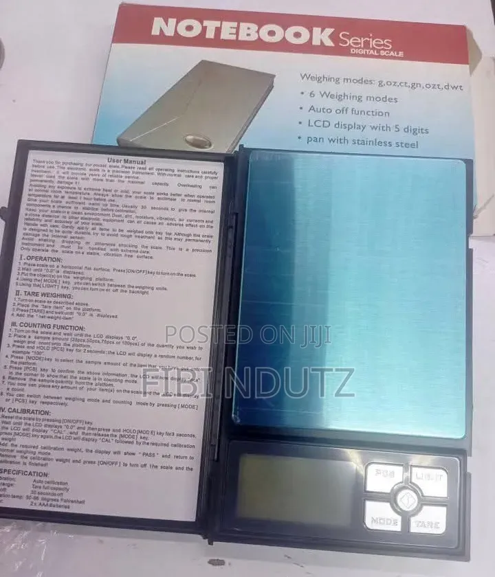 Ultra-Slim Notebook Scale Perfect for Jewelry,Herbs and Small Items