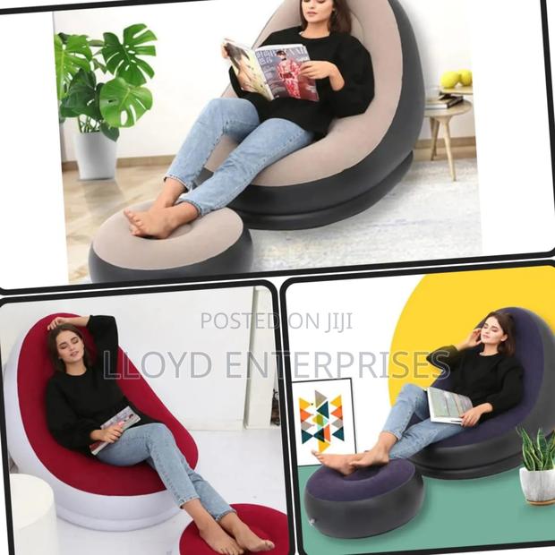 Comfort Inflatable Sofa With Foot Rest