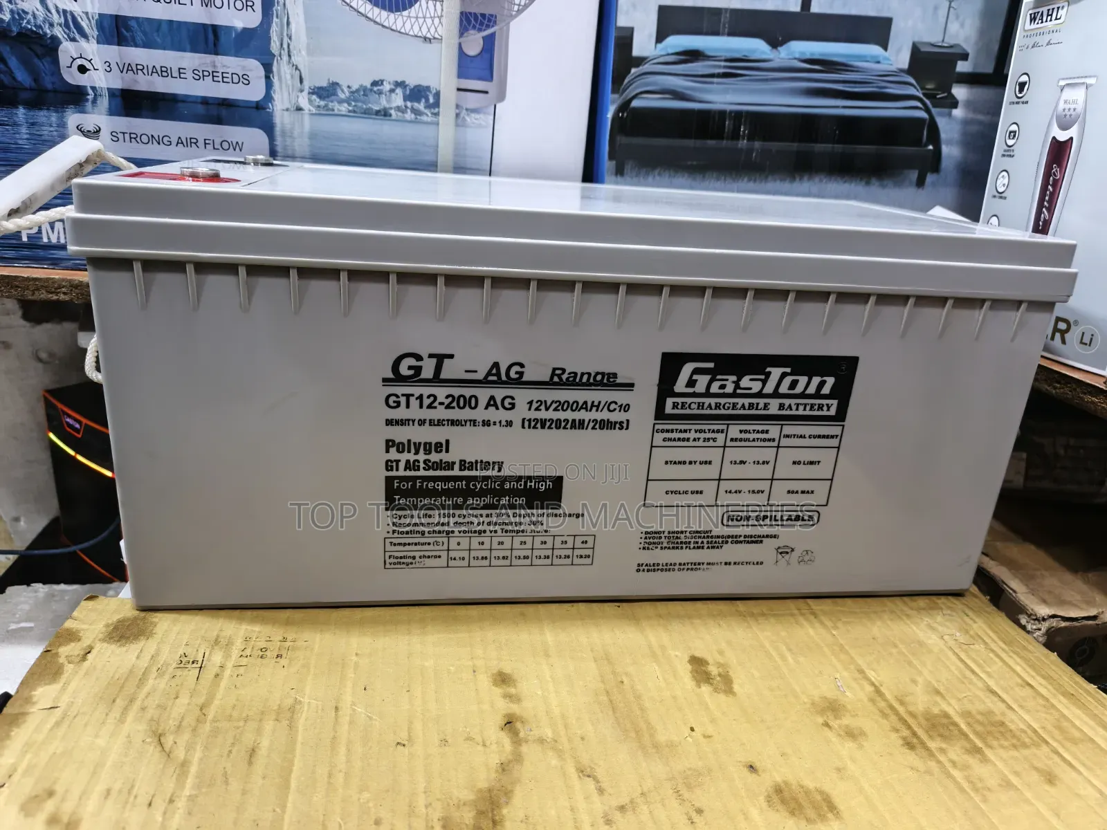 Gaston 12v 200ah Rechargeable Deep Cycle Solar Backup Battery
