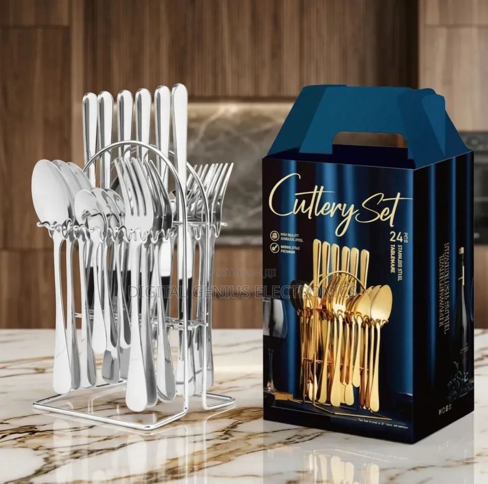 24pcs Silver Cutlery Set