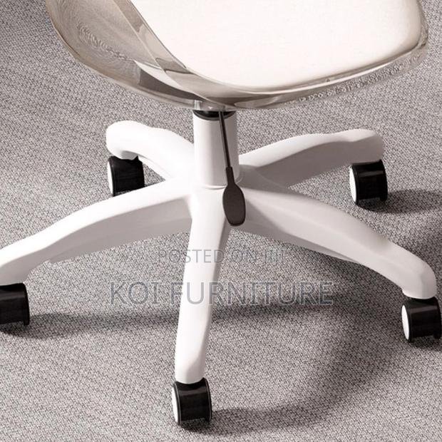 Dining Chairs; Clear Acrtlic Bacrest Eames Padded Chair - thumbnail 2
