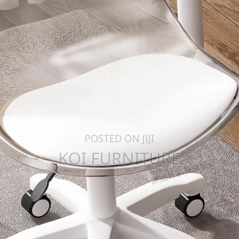 Dining Chairs; Clear Acrtlic Bacrest Eames Padded Chair