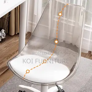 Dining Chairs; Clear Acrtlic Bacrest Eames Padded Chair