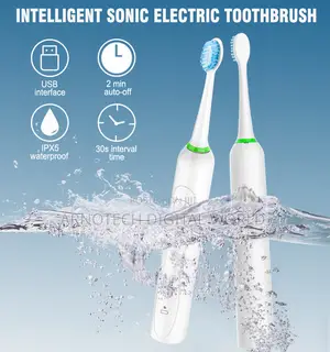 Sonic Electric Toothbrush With 4 Replaceable Heads