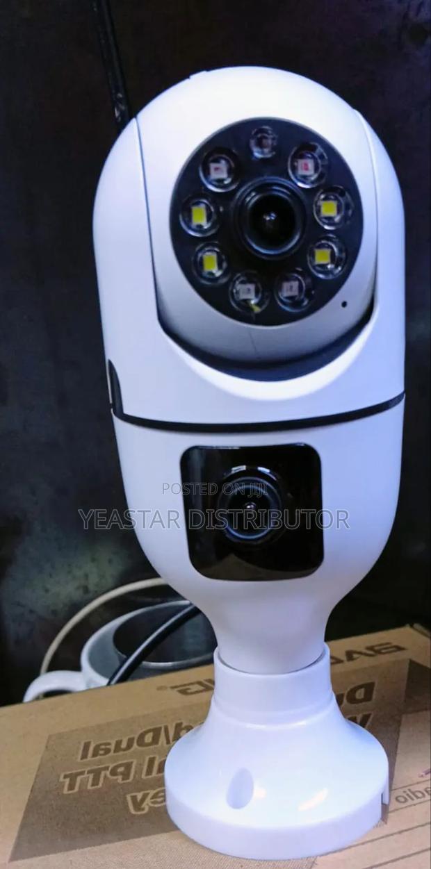Dual Lens PTZ (Pan-Tilt-Zoom) Bulb Wifi Camera, - main view