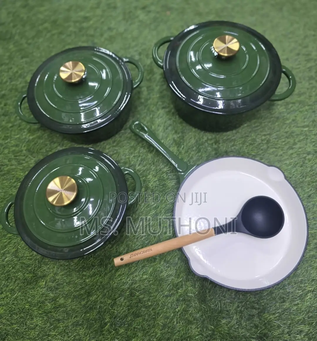 Heavy Quality Original Cast Iron Sets ( Enamel) With a Free Gift