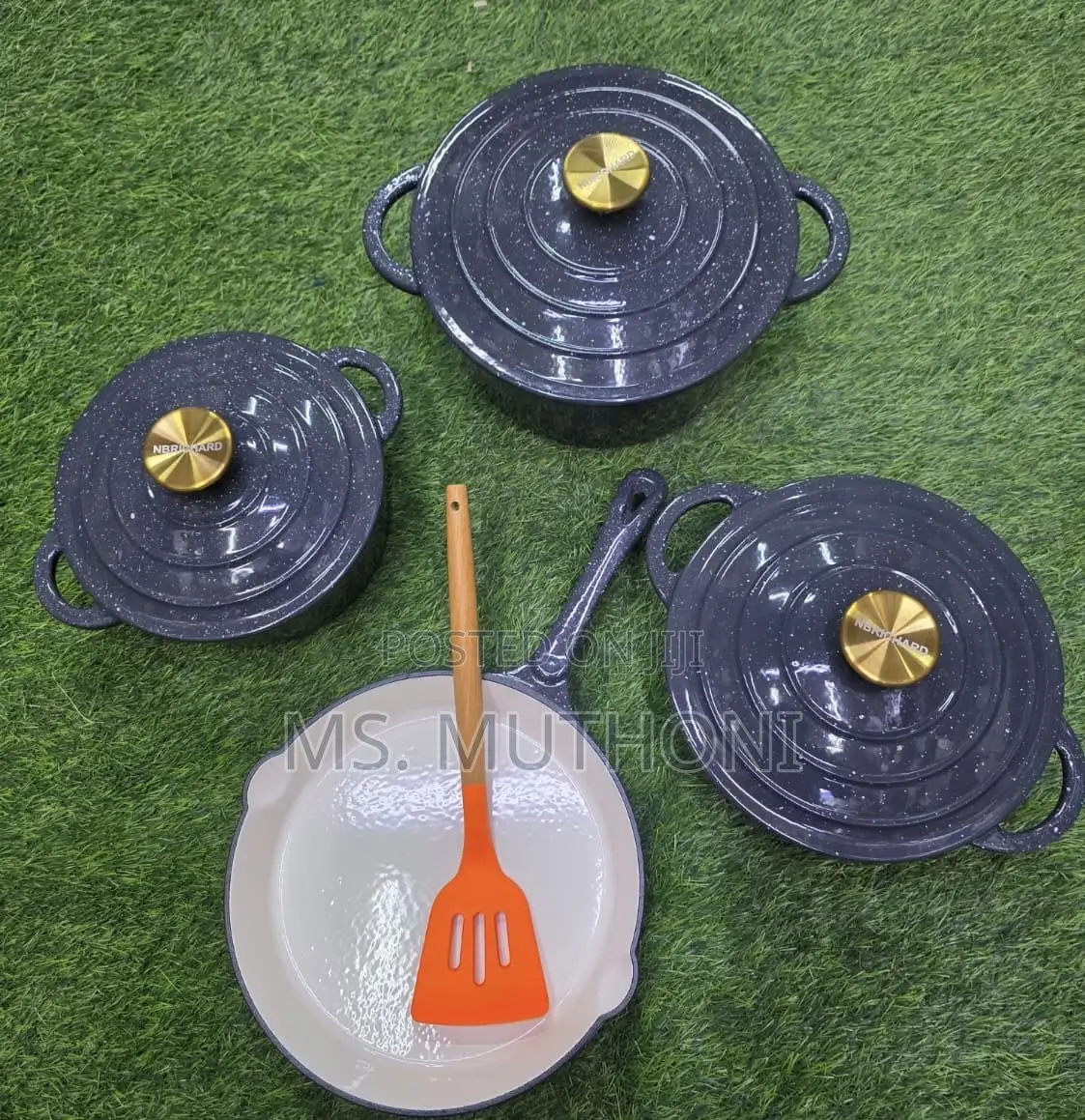 Heavy Quality Original Cast Iron Sets ( Enamel) With a Free Gift
