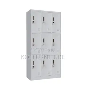 Office Cbinet; Nine Lockers Robust Space Saving Filing Steel Cabinet