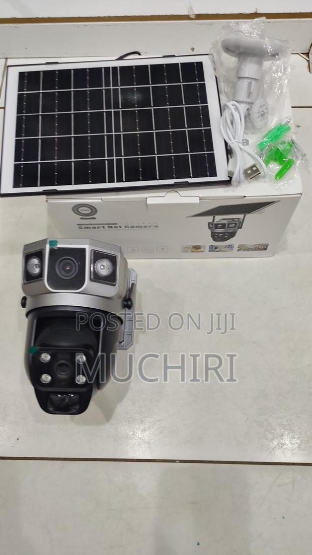 V380 Pro Dual Wifi Solar Camera – Dual 4mp Lenses for Superior Imaging