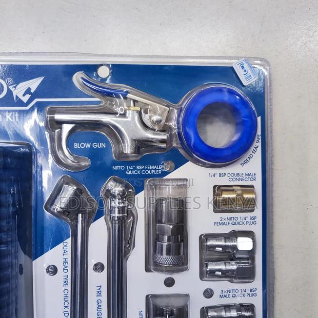 Air Blow Gun Kit 20pcs Air Compressor Hose Pipe Nozzles Tire Inflator - thumbnail 6