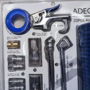 Air Blow Gun Kit 20pcs Spray Air Compressor Hose Nozzles Tire Inflator