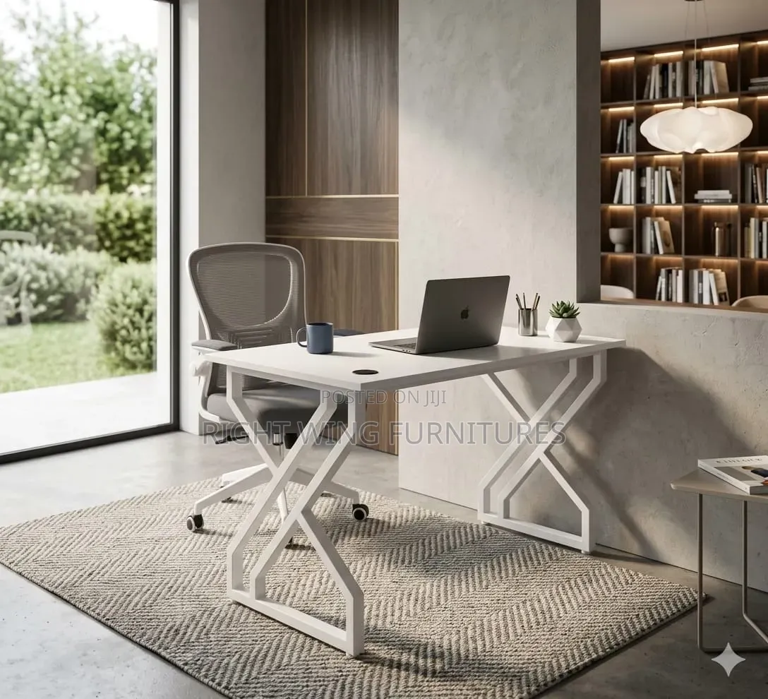 Office Metallic Table +Office Chair