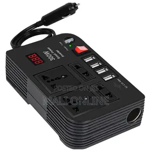 300w Car Power Inverter 12v to Ac 220v Converter 4 Usb Charger Socket