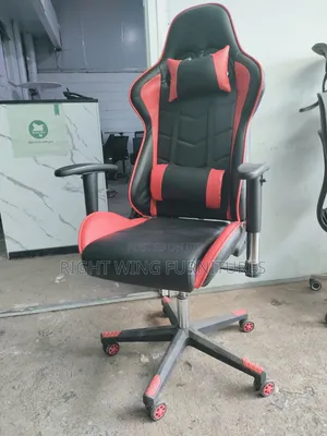Office Furniture :Red Black Gaming Chair With Adjustable Arms