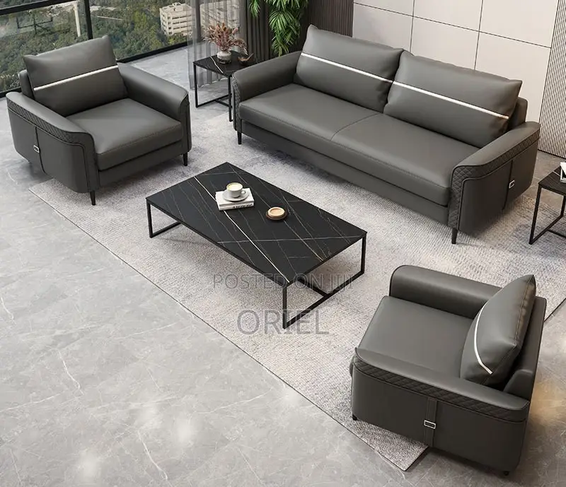 Office Sofa : Executive Cushioned 5-Seater Office Corporate Sofa-Set