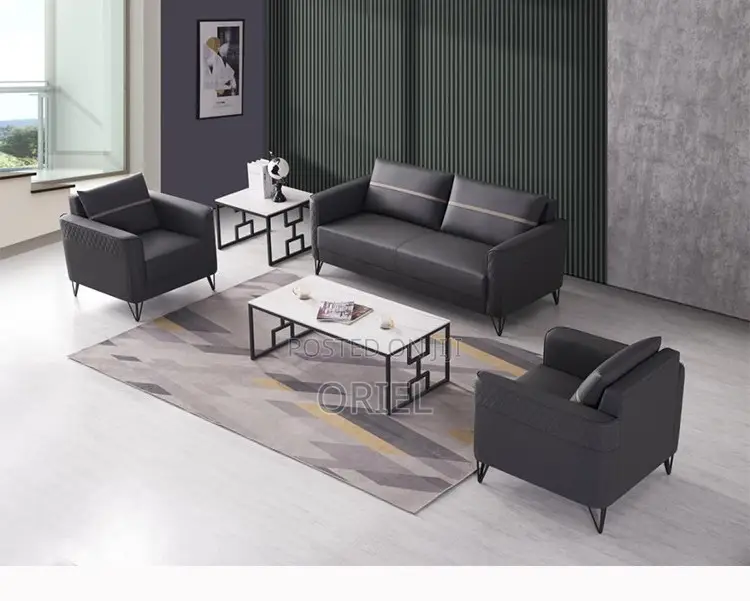 Office Sofa : Executive Cushioned 5-Seater Office Corporate Sofa-Set