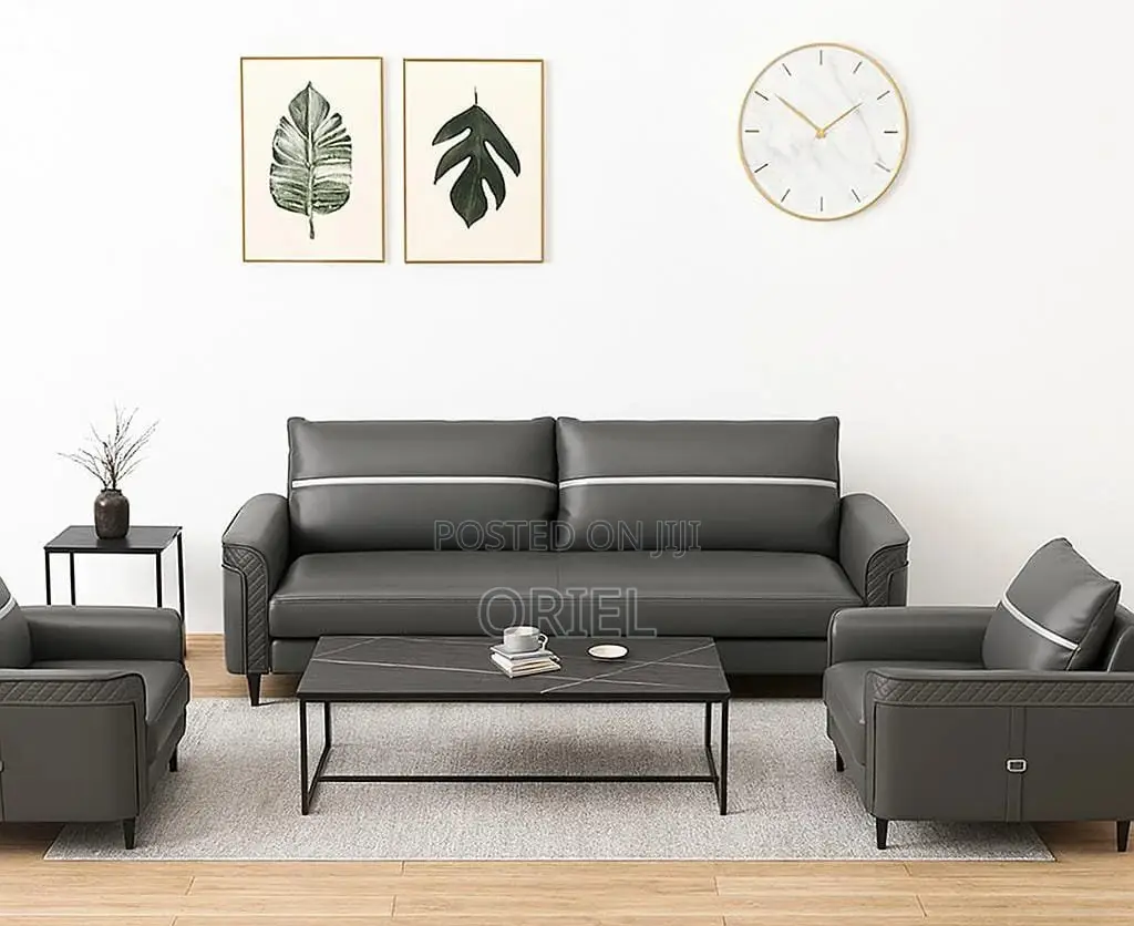 Office Sofa : Executive Cushioned 5-Seater Office Corporate Sofa-Set