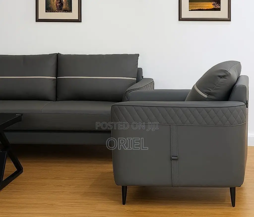 Office Sofa : Executive Cushioned 5-Seater Office Corporate Sofa-Set