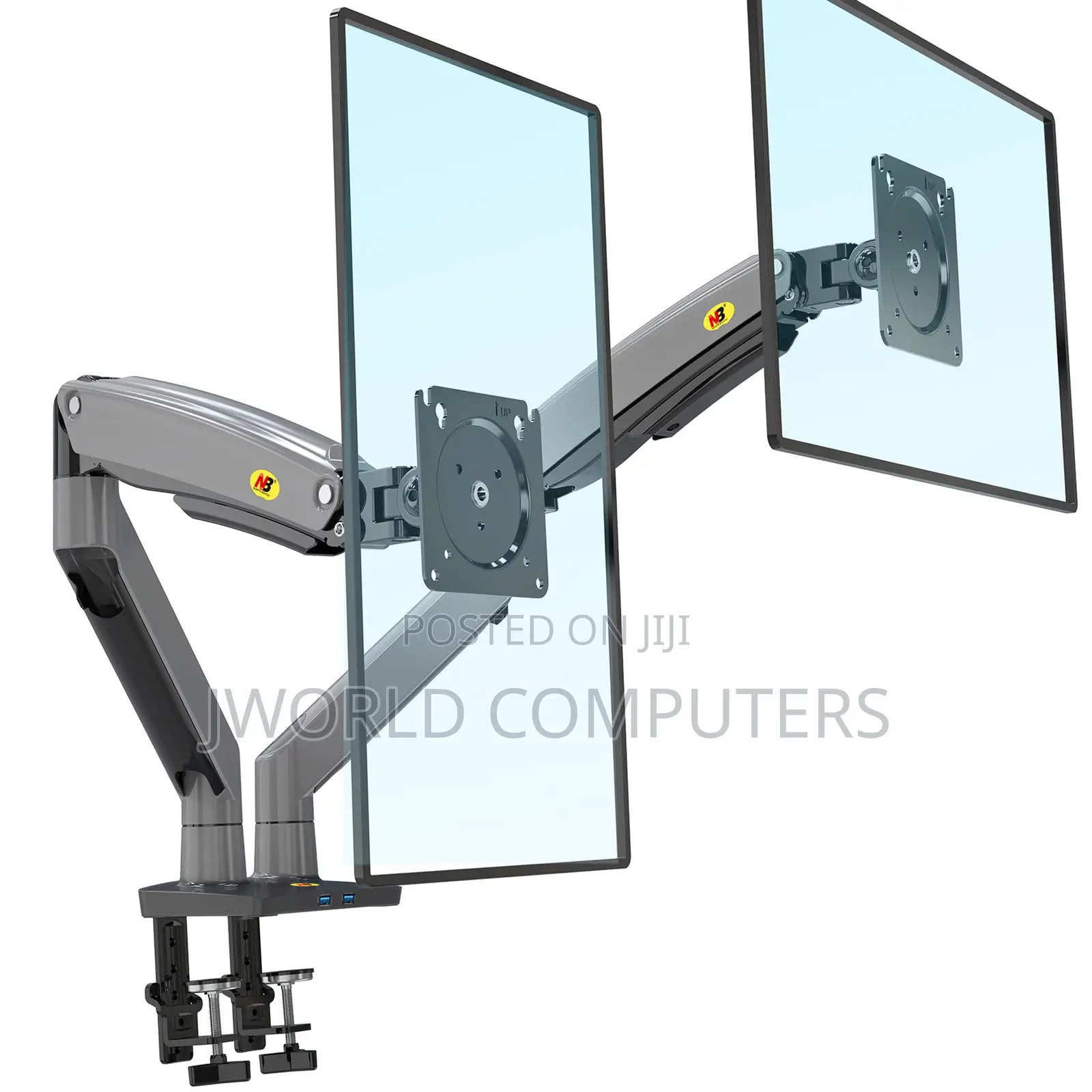 North Bayou Dual Monitor Desk Mount Stand Full Motion Swivel