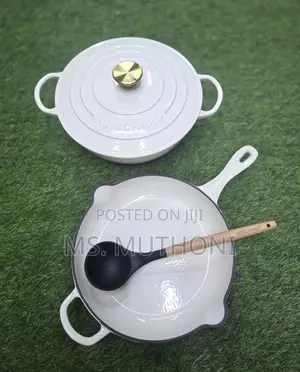 3 Pc Set ( Skillet + Casserole With Lid ) Cast Iron Set