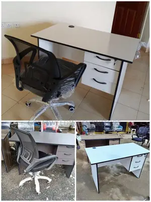 Office Desk and Mesh Chair