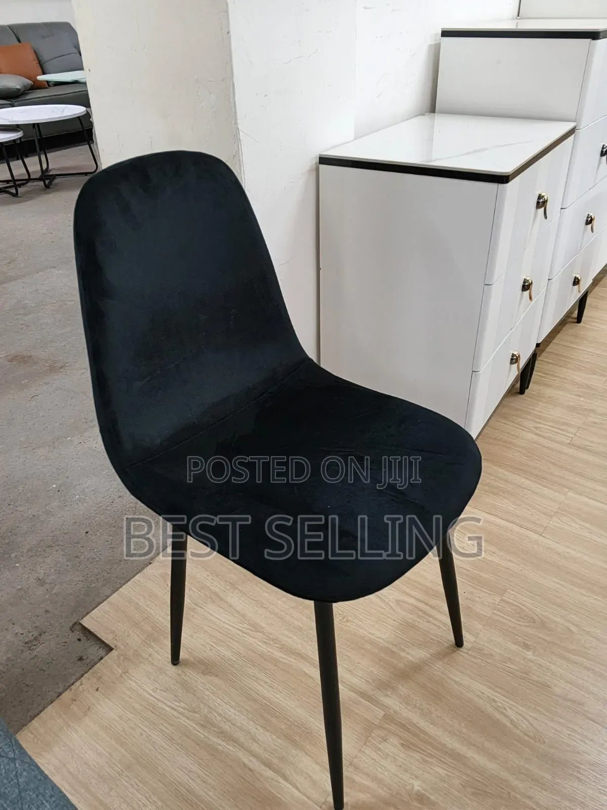 Black Leathered Dining Chairs
