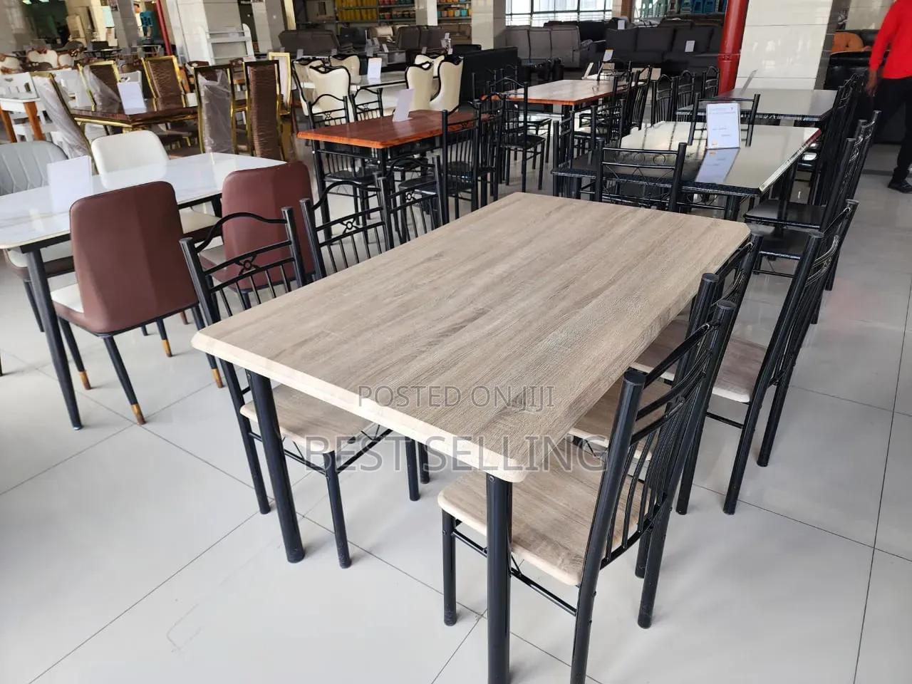 Gray Top Wooden Dining Table