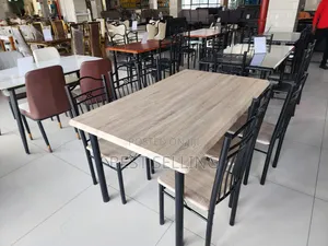 Gray Top Wooden Dining Table