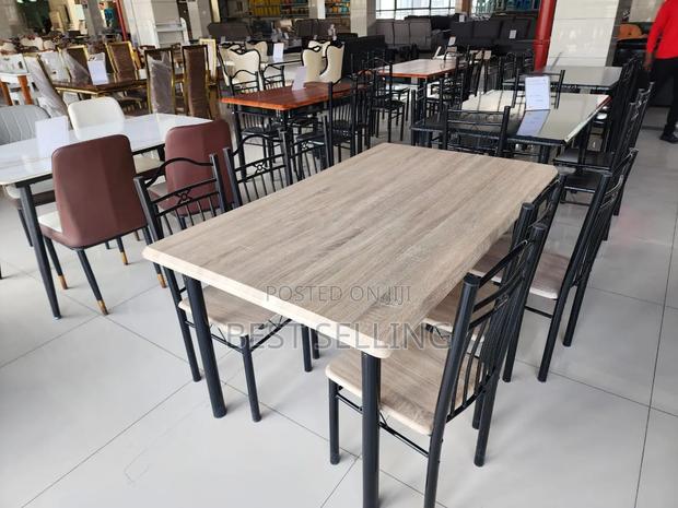 Gray Top Wooden Dining Table