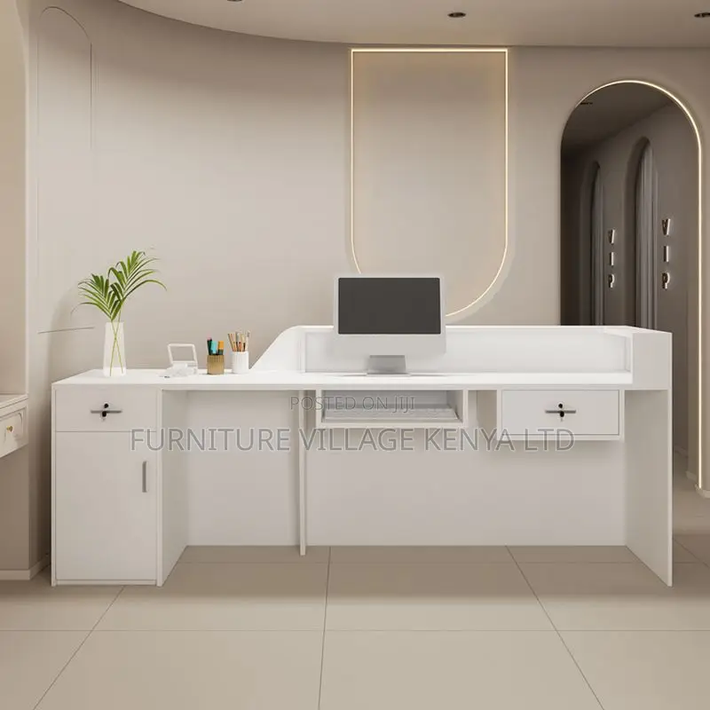 Office Desk ;Rectangular Reception Desk With Locker