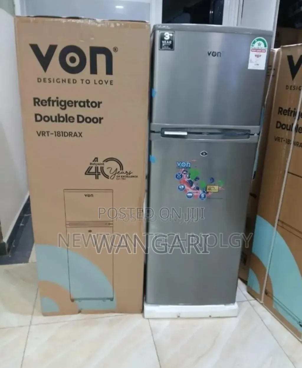 Colour Silver No Frost Von 182l Fridge