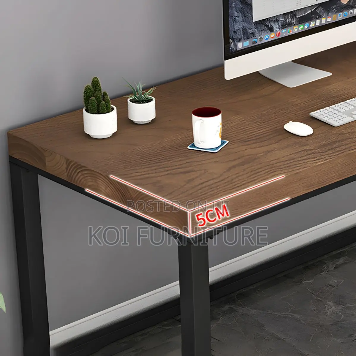 Office Desk; Industrial Solid Pine Wood Office Desk