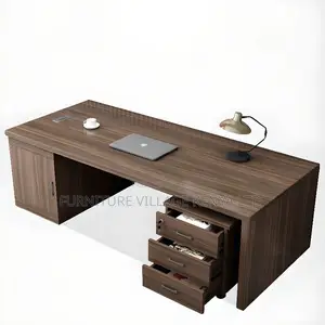Office Desk; 1.4m Executive Study Desk With Storage Drawers