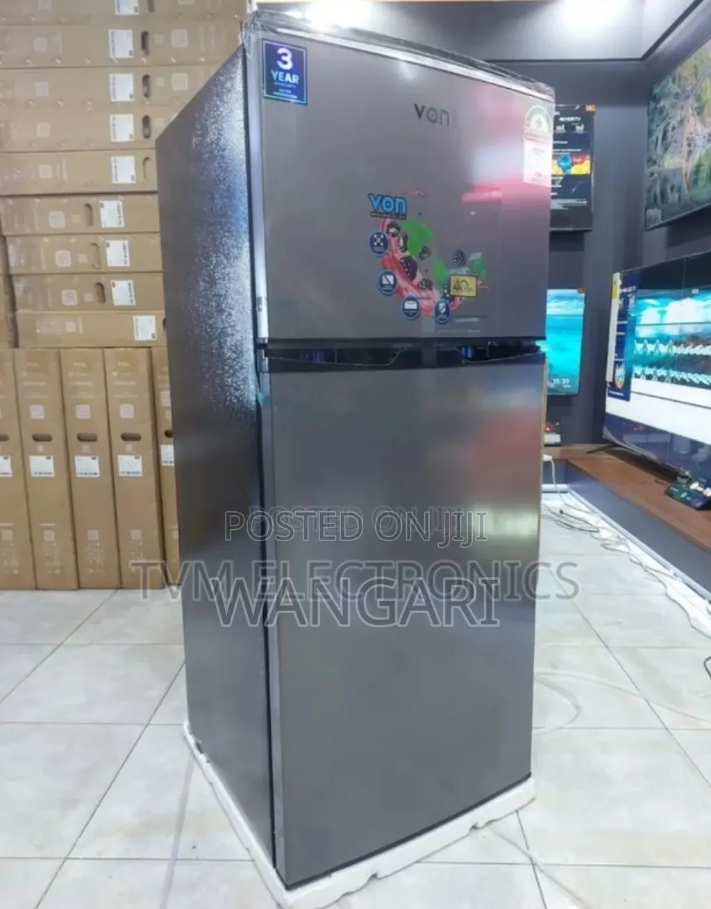 Colour Black Von 175l Fridge