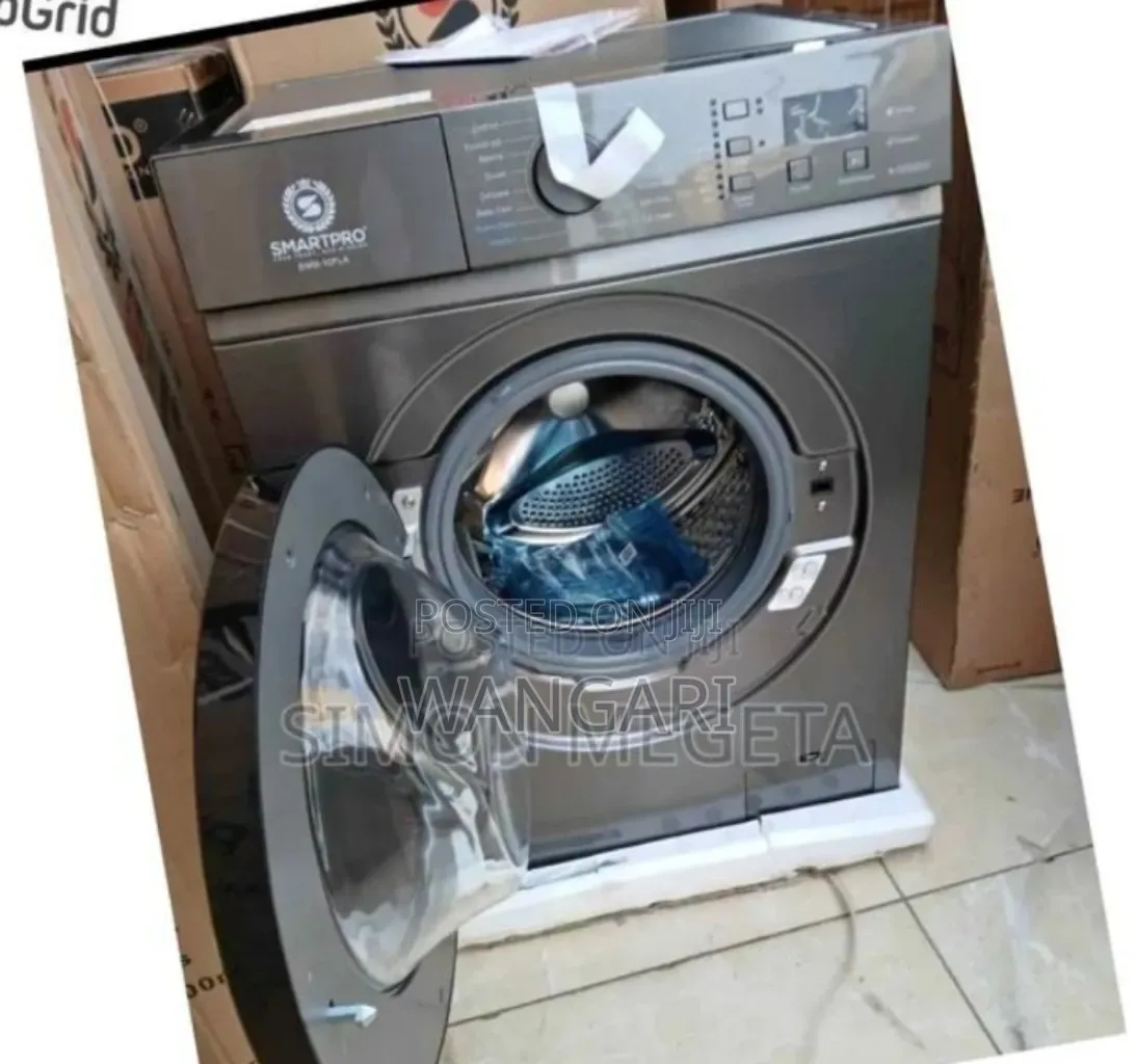 Colour Grey New 10kgs Smartpro Front Load Washing Machine