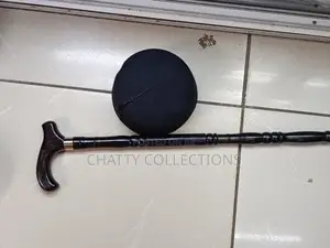 Black Men Oga Hats With Tassel With Walking Stick