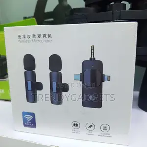 Plug Play Dual Wireless Mic iPhone Android Camera