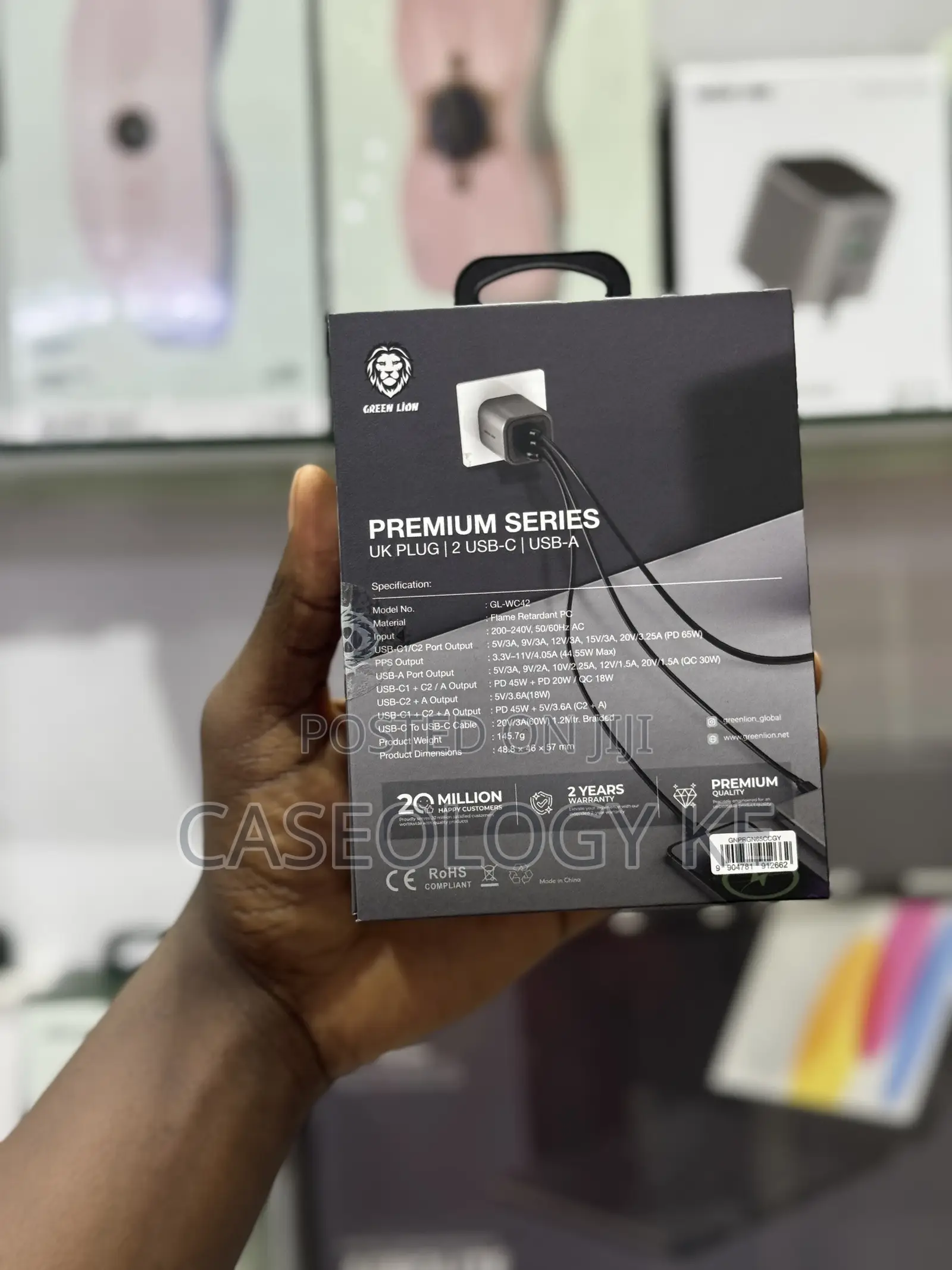 3 Ports 65w Adapter With Type C Cable