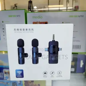 3-in-1 Wireless Lavalier Mic System Noise Reduction Vlog