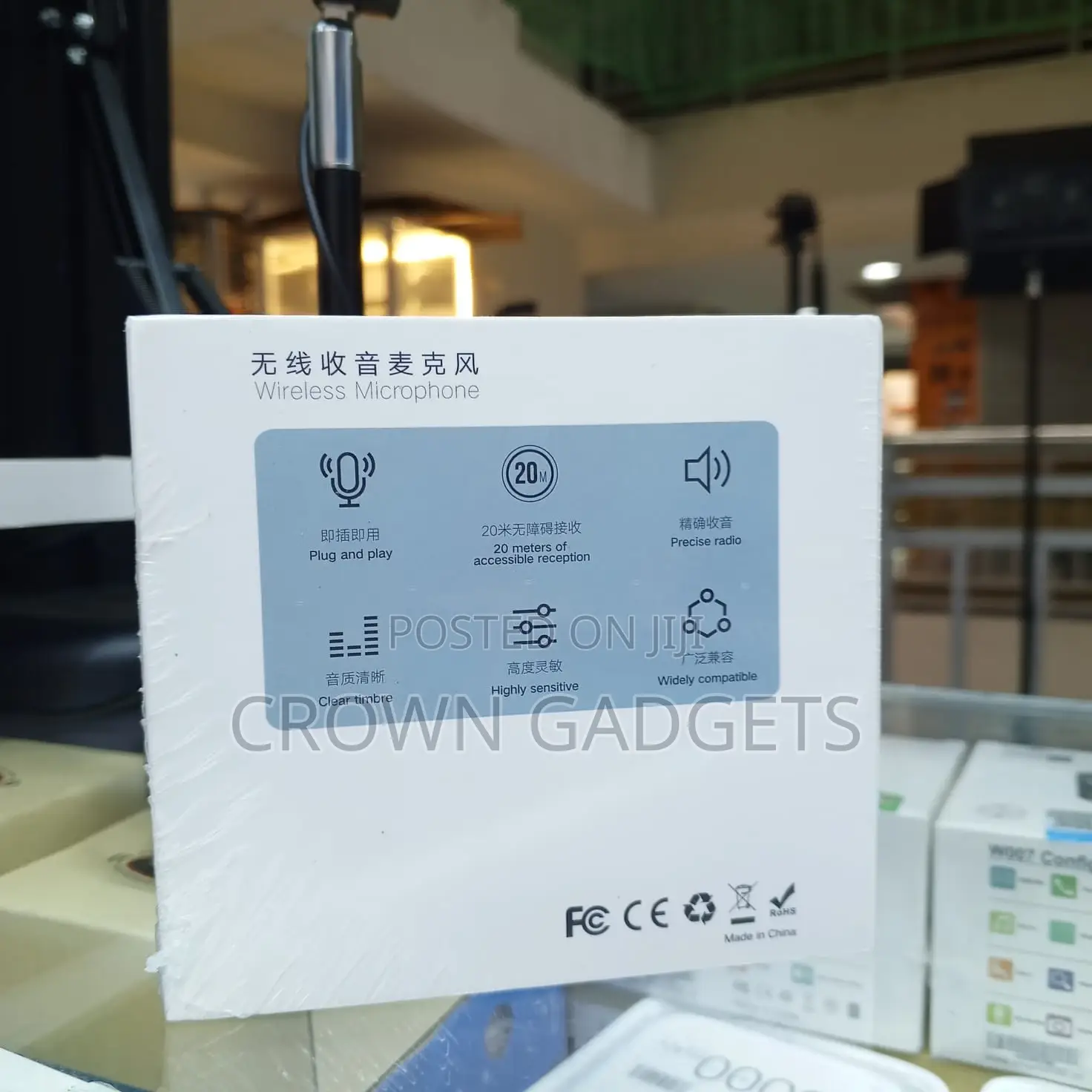 Wireless Lapel Mic 50m Range for Live Streaming Recording