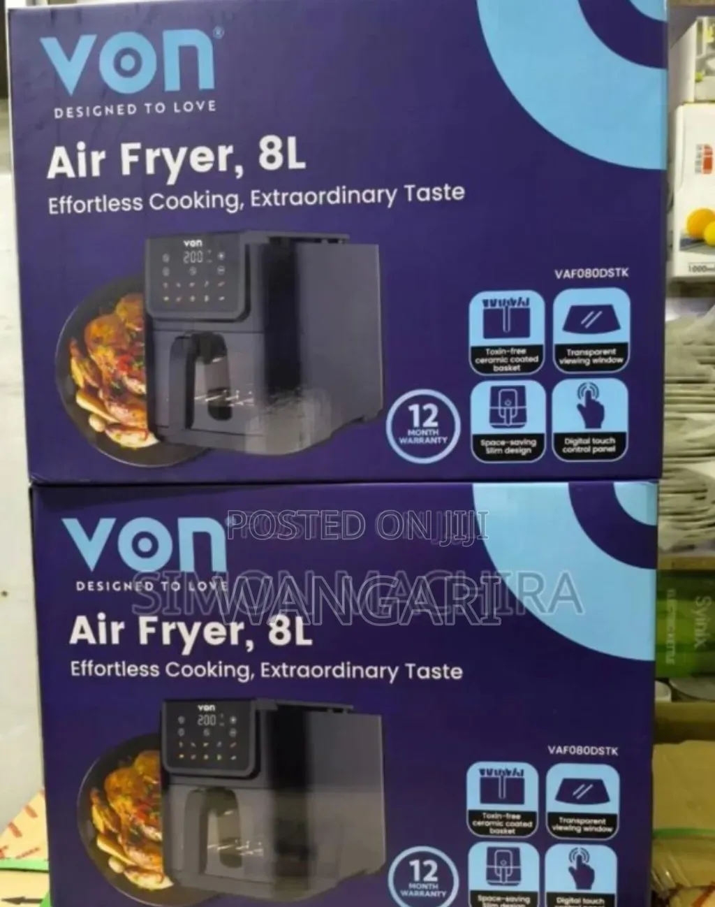 Digital Electric Von 8l Air Fryer