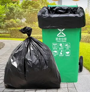 100pcs 40cm X 60cm Disposable Black Plastic Trash Bags