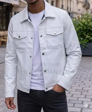 Quality Casual Leather Men Designer Double Pocket Jacket
