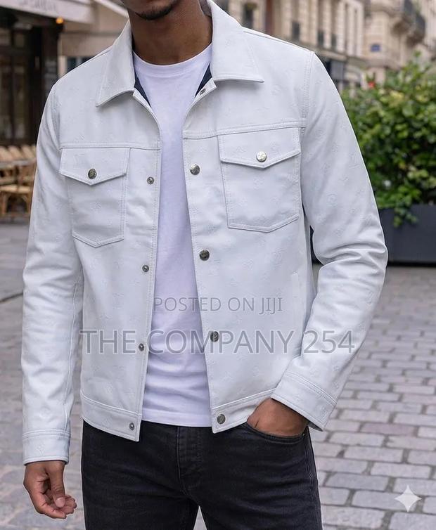 Quality Casual Leather Men Designer Double Pocket Jacket - thumbnail 4