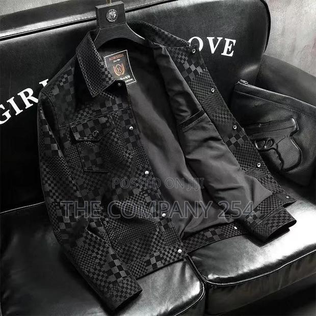 Quality Casual Leather Men Designer Double Pocket Jacket - thumbnail 6
