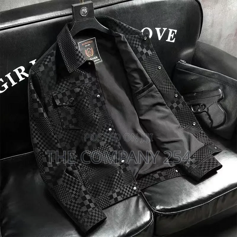 Quality Casual Leather Men Designer Double Pocket Jacket