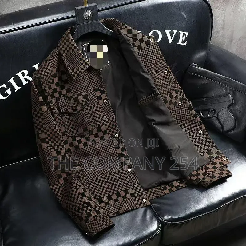Quality Casual Leather Men Designer Double Pocket Jacket