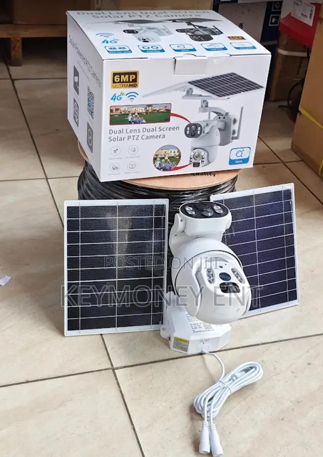 6mp Ubox Dual Lens Dual Panels 4g Simcard Solar Powered PTZ Camera