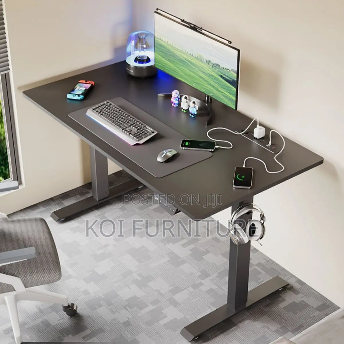 Office Desk; 1.2 Meters Adjustable Height Electric Standing Desks